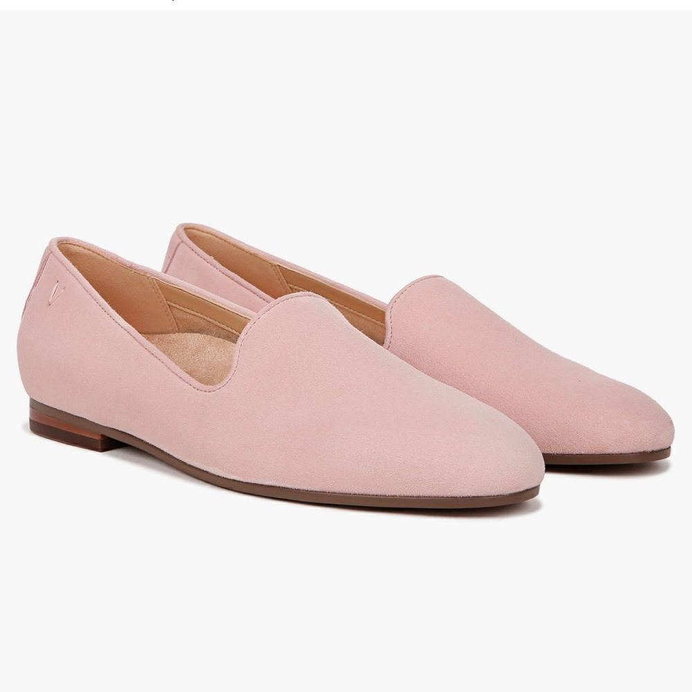 NEW VIONIC women's willa flat loafers in peach  suede